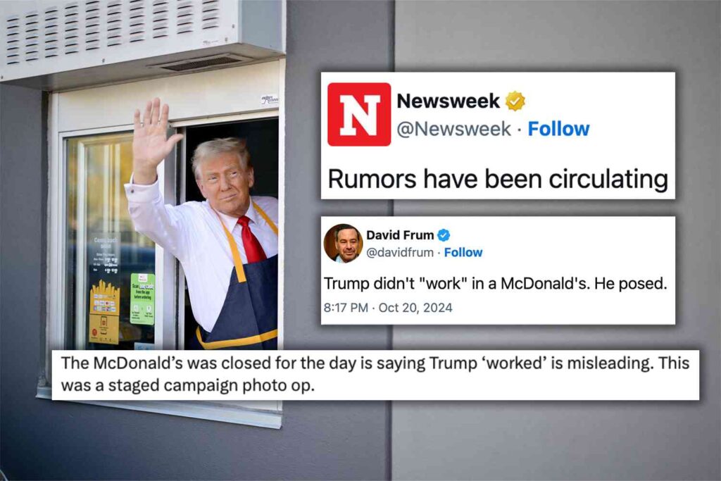 The media meltdown after Trump’s campaign stop at McDonald’s is just about the funniest thing you’ll see online today