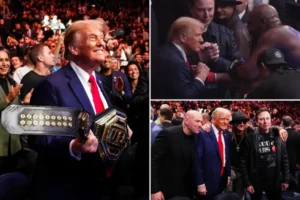 THE PEOPLE’S CHAMP: Trump greeted with thunderous applause, holds champions belt in triumphant return to MSG for UFC 309